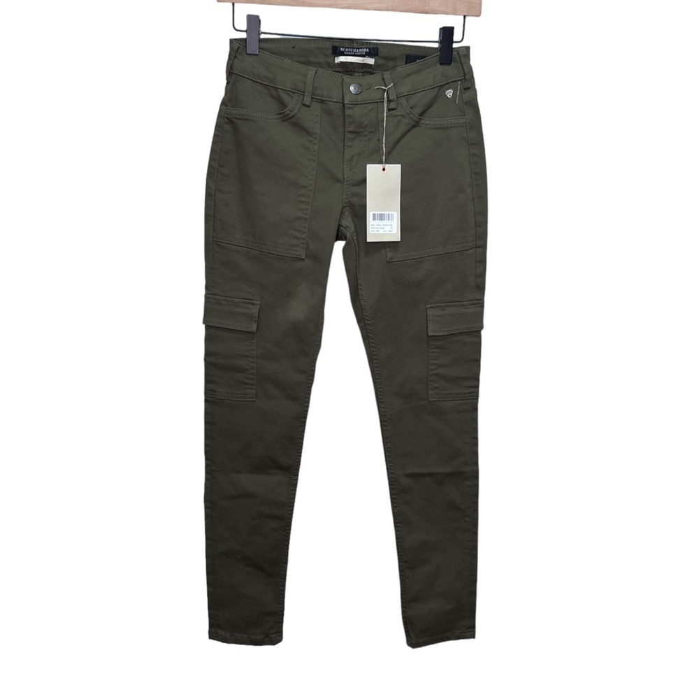 Scotch & Soda Green Cargo Skinny Pants Size 26 - Picture 1 of 9